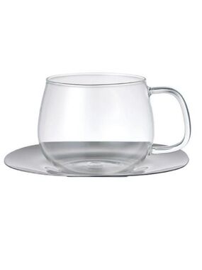 Kinto UNITEA Cup and Stainless Steel Saucer (350ml/12oz)